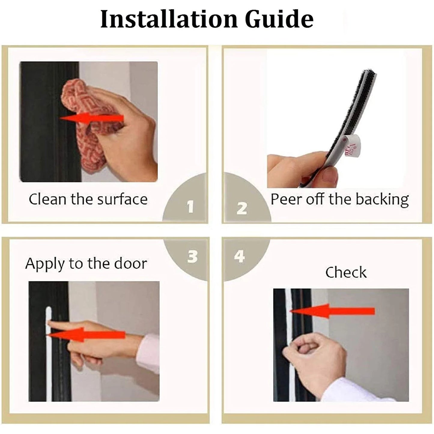 Weather Stripping for Door,Self Adhesive Brush Window Seal Strip for House Windows Weatherproof Soundproof Dustproof 32.8 FT Length Black