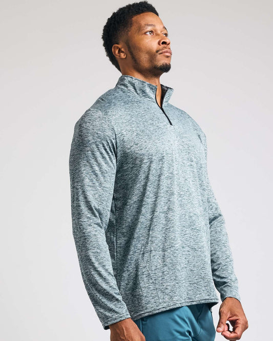 Men's Dry-Fit Active Quarter Zip Long Sleeve Athletic Performance Pullover - 3 Pack (Big & Tall Sizes Available)