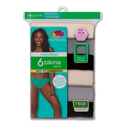 Women'S Microfiber Underwear, 6-Pack