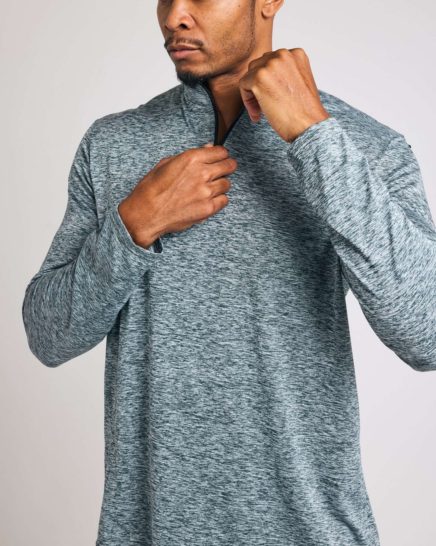 Men's Dry-Fit Active Quarter Zip Long Sleeve Athletic Performance Pullover - 3 Pack (Big & Tall Sizes Available)