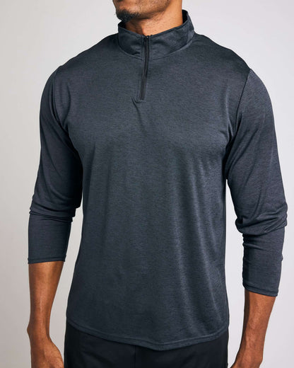 Men's Dry-Fit Active Quarter Zip Long Sleeve Athletic Performance Pullover - 3 Pack (Big & Tall Sizes Available)