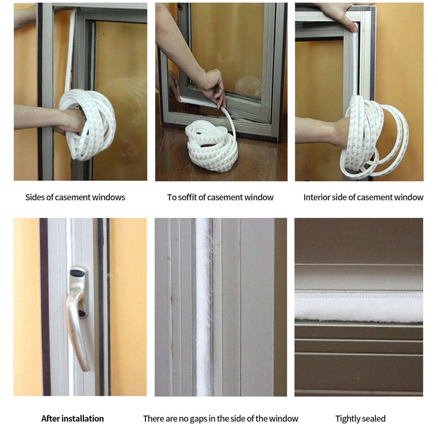 Weather Stripping for Door,Self Adhesive Brush Window Seal Strip for House Windows Weatherproof Soundproof Dustproof 32.8 FT Length Black